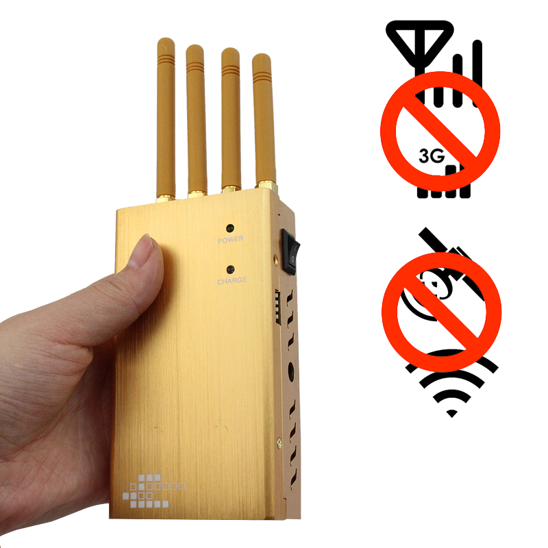 4 Antenna Handheld Cell Phone WIFI GPS Jammers,Easy to Carry